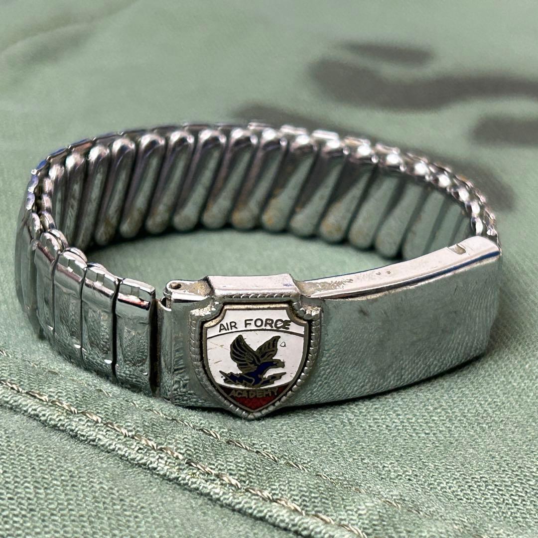 AIR FORCE ACADEMY ミリタリー IDブレスレット ロケット 蛇腹 アメリカ合衆国空軍士官学校 AIR FORCE ACADEMY エアフォース