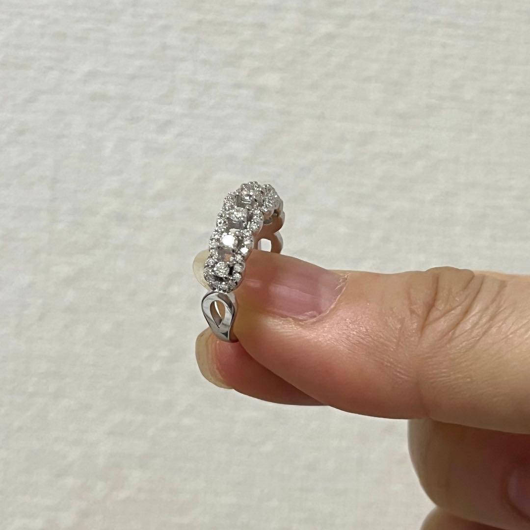 美品◇モアサナイト s925 レースリング ヴァンドーム青山タイプ #8号