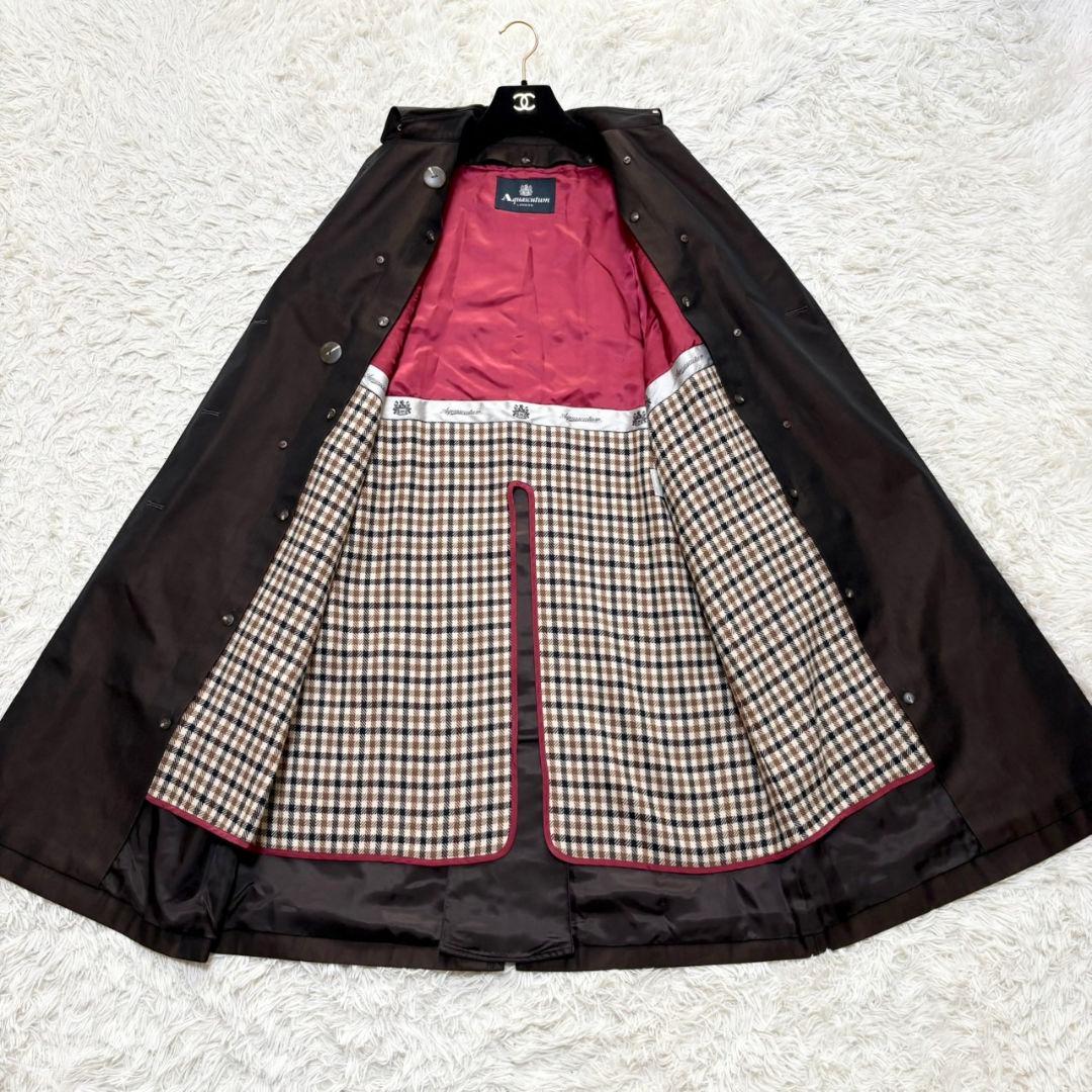 極美品 現行 アクアスキュータム トレンチコート ライナー クラブ