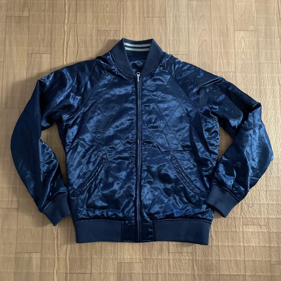 AVIREXトラ刺繍 NAVYリバーシブル レディース スカジャンM - メルカリ