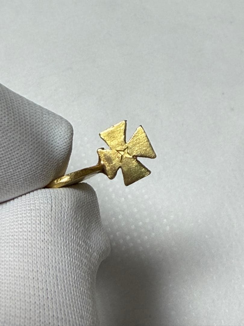 STOP LIGHT K18 全金 アイアンクロス ネックレス 3.2g 超希少