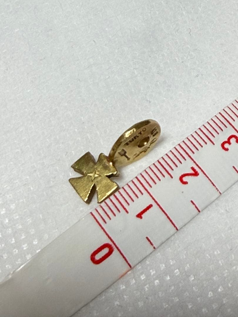 STOP LIGHT K18 全金 アイアンクロス ネックレス 3.2g 超希少