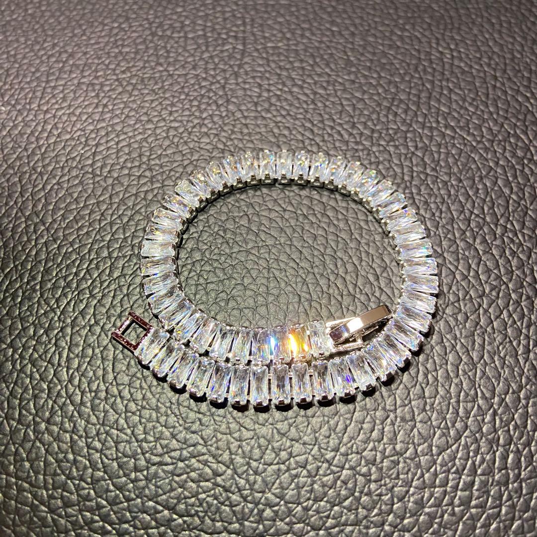 rykey着用 18k gp テニスブレスレット シルバー - メルカリ