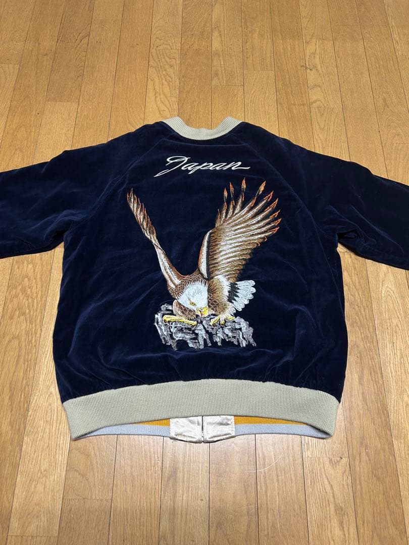 DENIME スカジャン リバーシブル 別珍 鷹 狼 - メルカリ