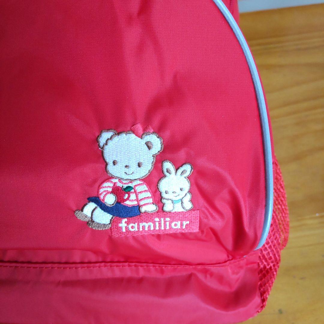 《新品》familiar（ファミリア）赤 ファミリア リュックサック