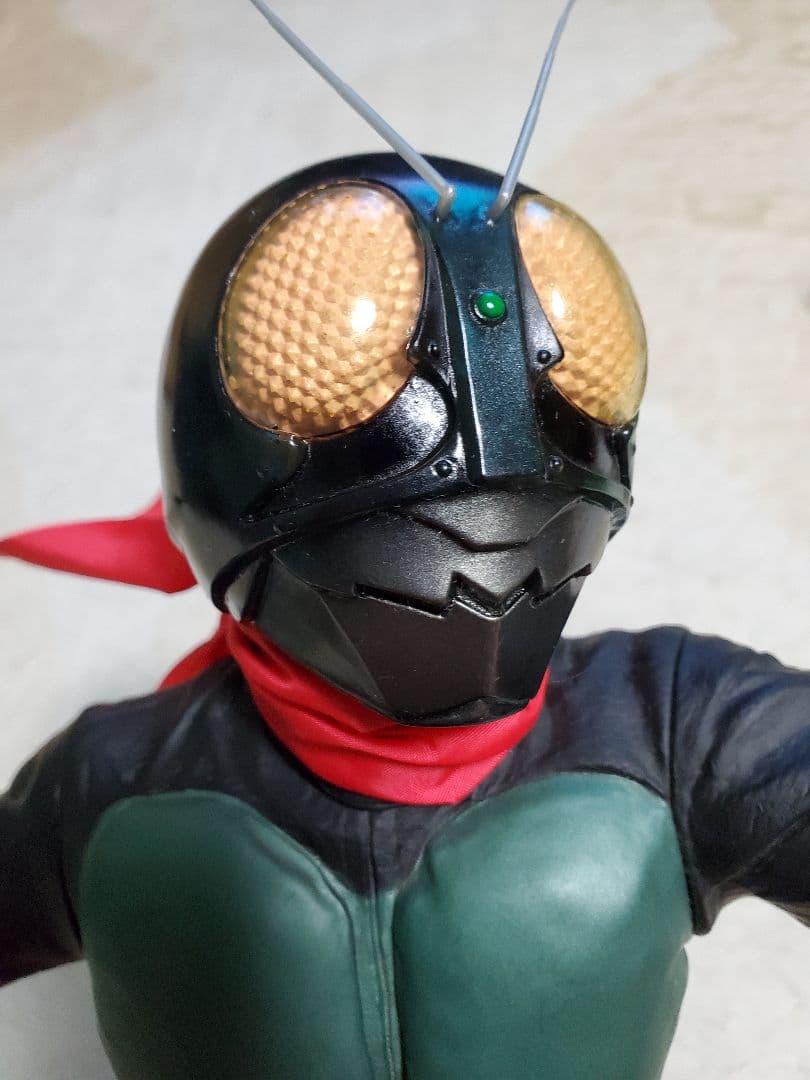 仮面ライダー 旧1号　ビニール製 フィギュア　ビッグサイズ　ソフビ　バンプレスト