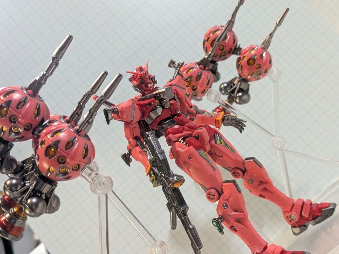 マ*海様 【塗装完成品】HG 赤いガンダム ビット6個ver - メルカリ