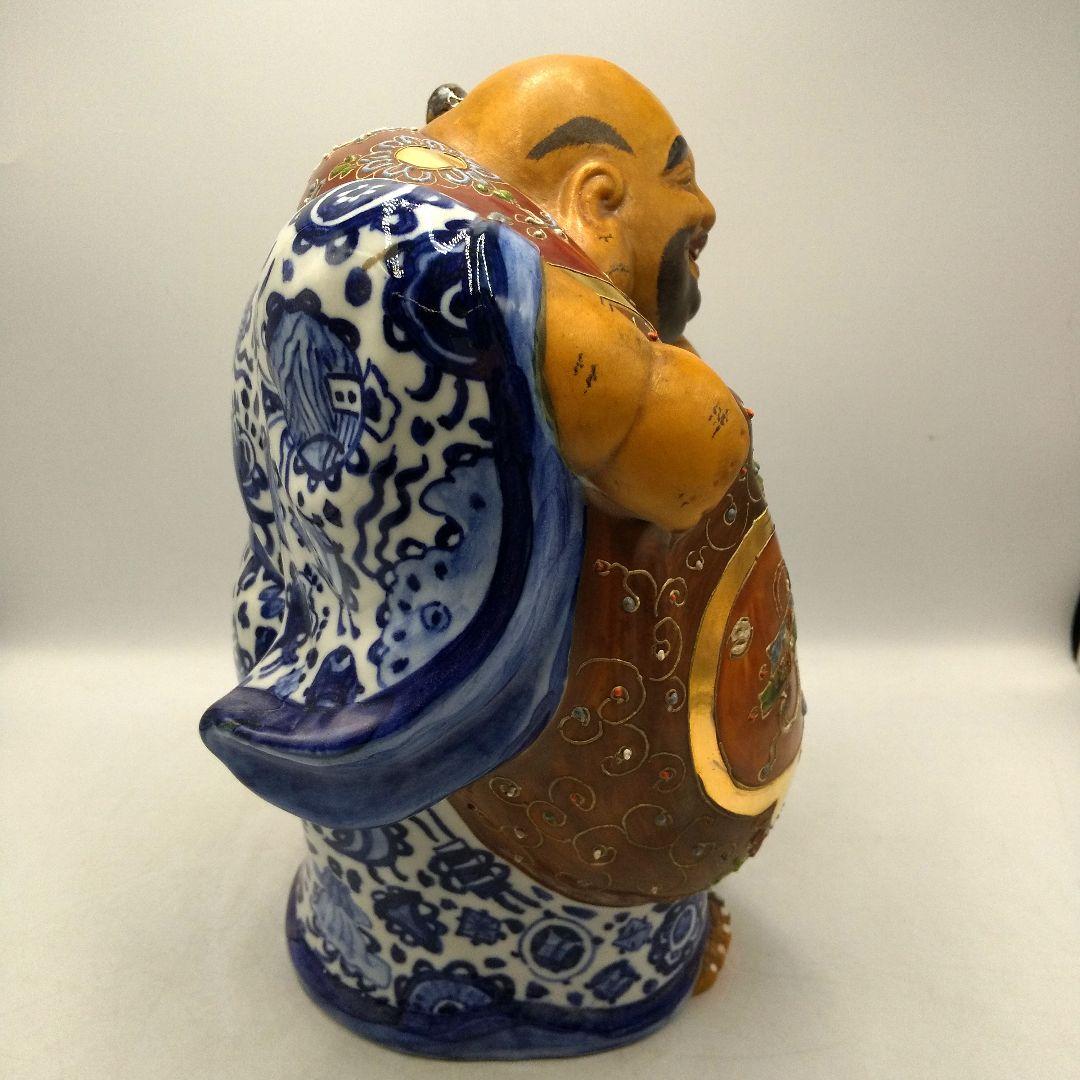 九谷焼 布袋様 染め付け 縁起置物 七福神 - メルカリ
