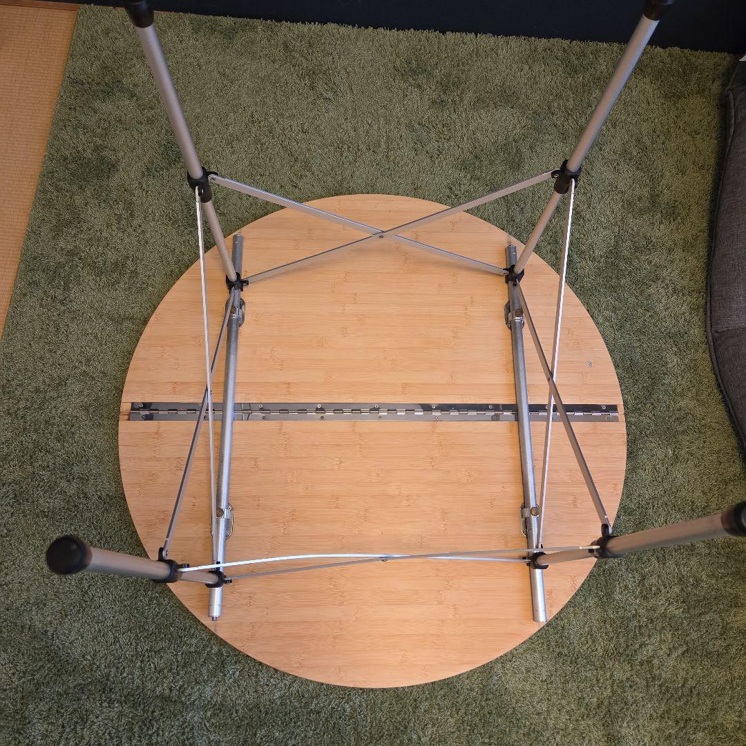 スノーピーク】ローテーブルラウンド 竹 LV-242 廃盤希少品 高さ調整