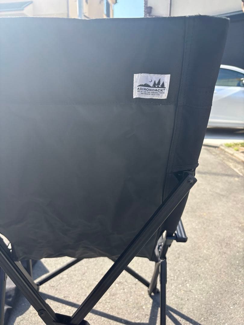 アディロンダック キャンパーズチェア 黒ブラック 収束型 穴あきなし