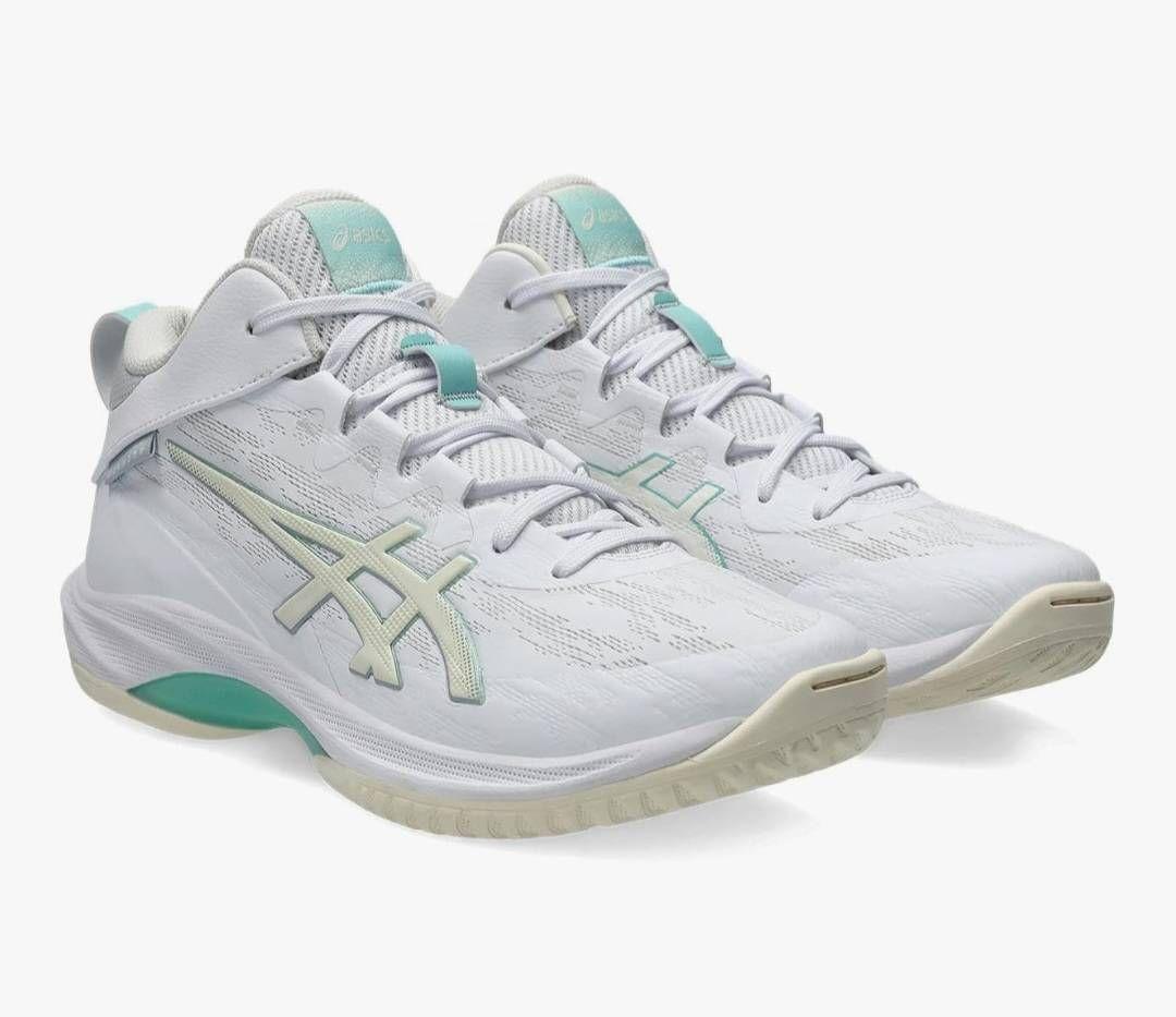 ASICS バスケットボールシューズ ホワイト/ミント ASICS アシックス GELHOOP V16【NARROW】 （ホワイト/リッチティール