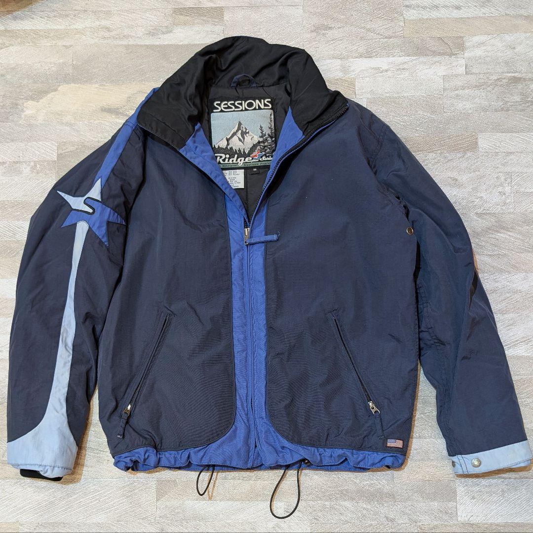 ☆冬物最終セール☆90s SESSIONS スノボジャケット スターロゴ L相当
