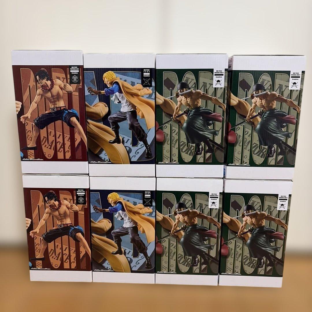 ワンピース Grandista ゾロ　サボ　エース　フィギュア8体セット
