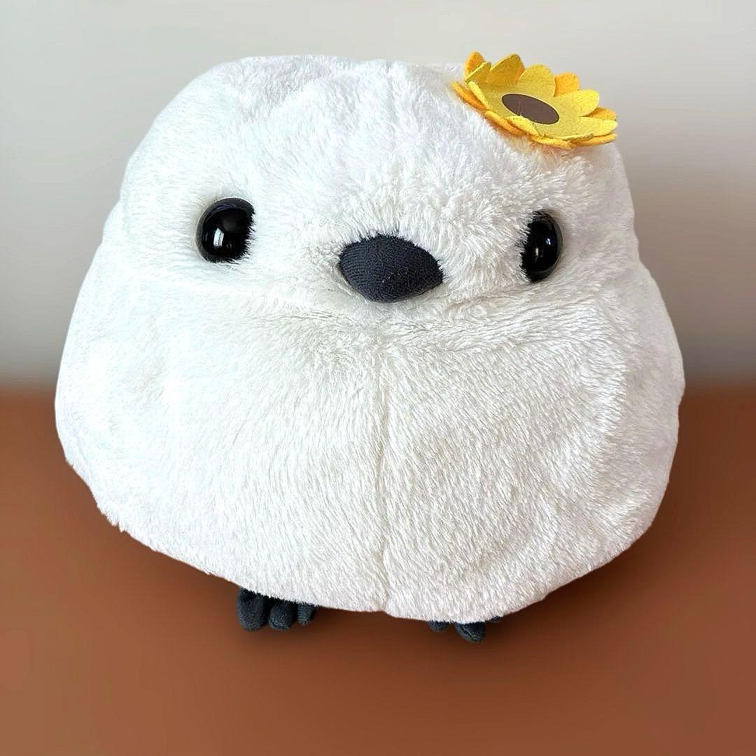 ふくふくシマエナガ カラフルフラワー しまゑひまわり ウルトラBIG