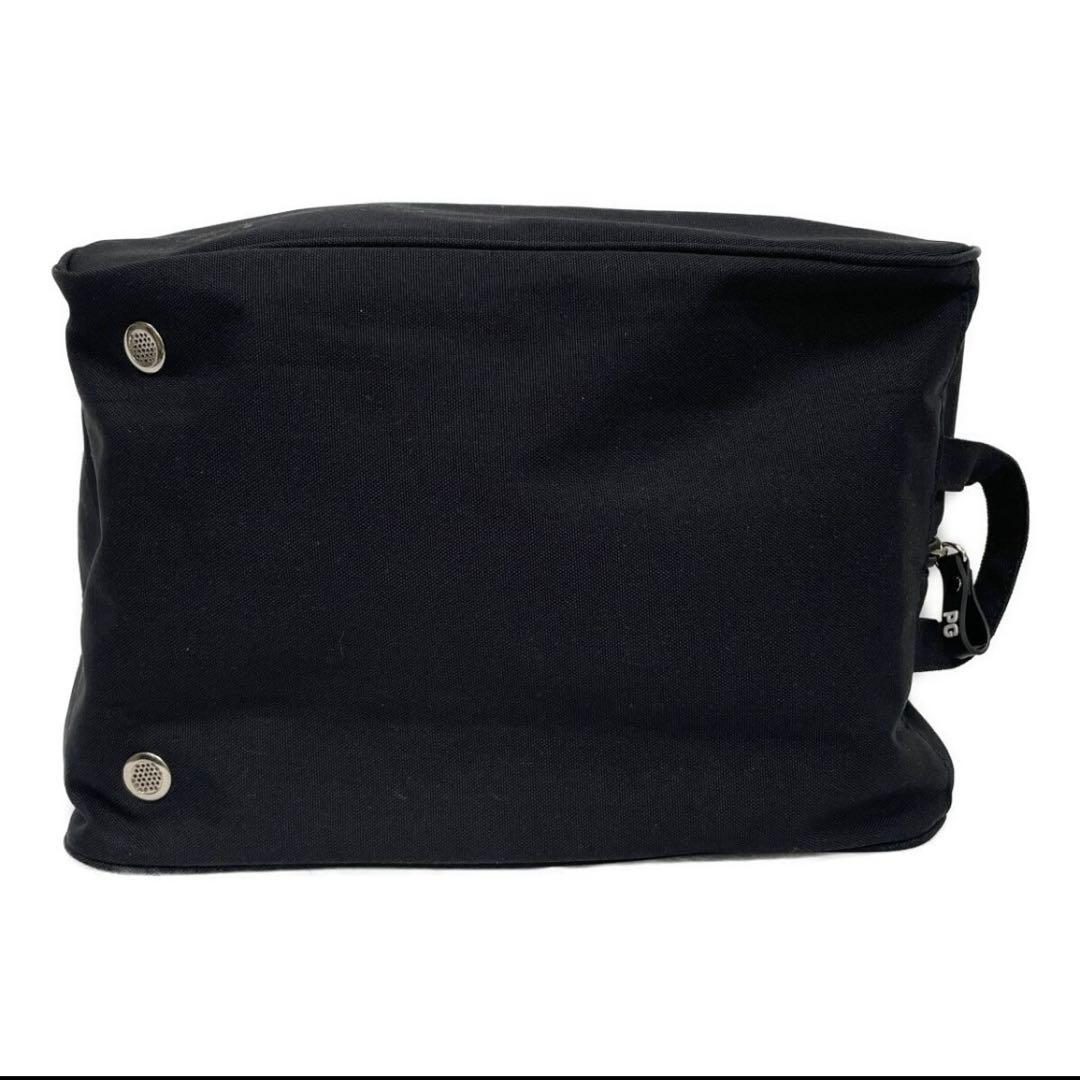 中古パーリーゲイツ PEARLY GATES シューズケース 黒 スマイル