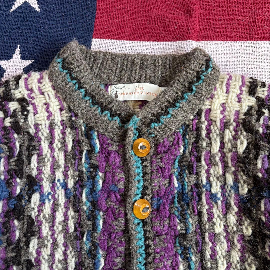 極厚ハンドニットTheSweaterVentureエクアドル製ウールカーディガン
