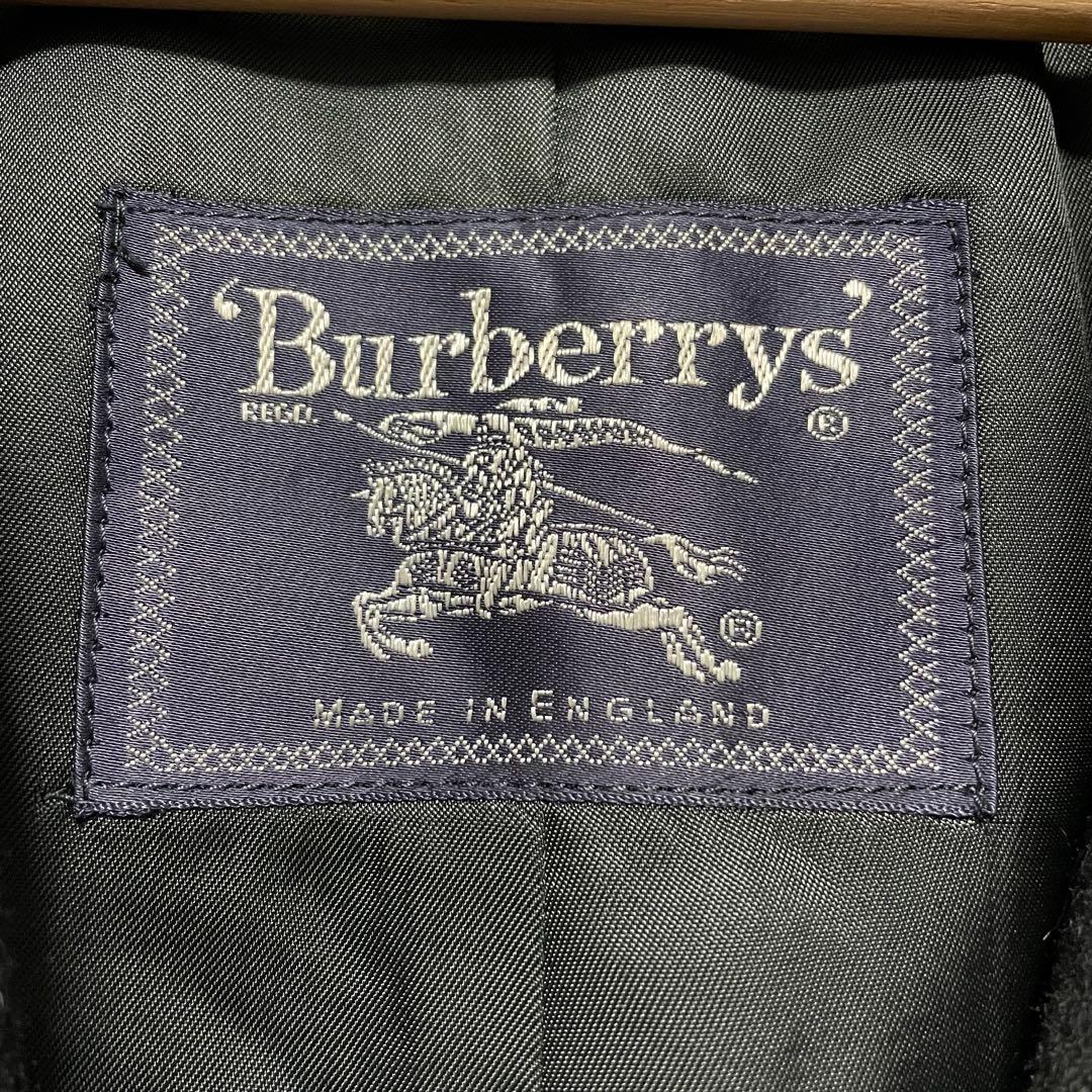 バーバリー カシミヤ 100% バルマカンコート イングランド製 ダーク