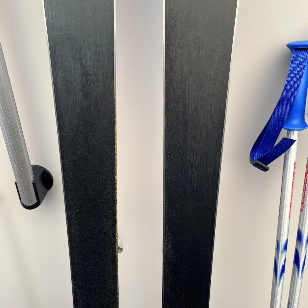 KAZAMA スキーセット 160cm 青/白ポールセット キッズ - メルカリ