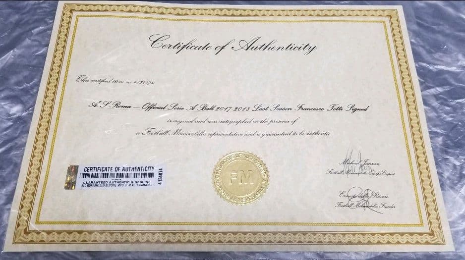 トッティ フランチェスコ・トッティ 直筆サイン サイン ボール