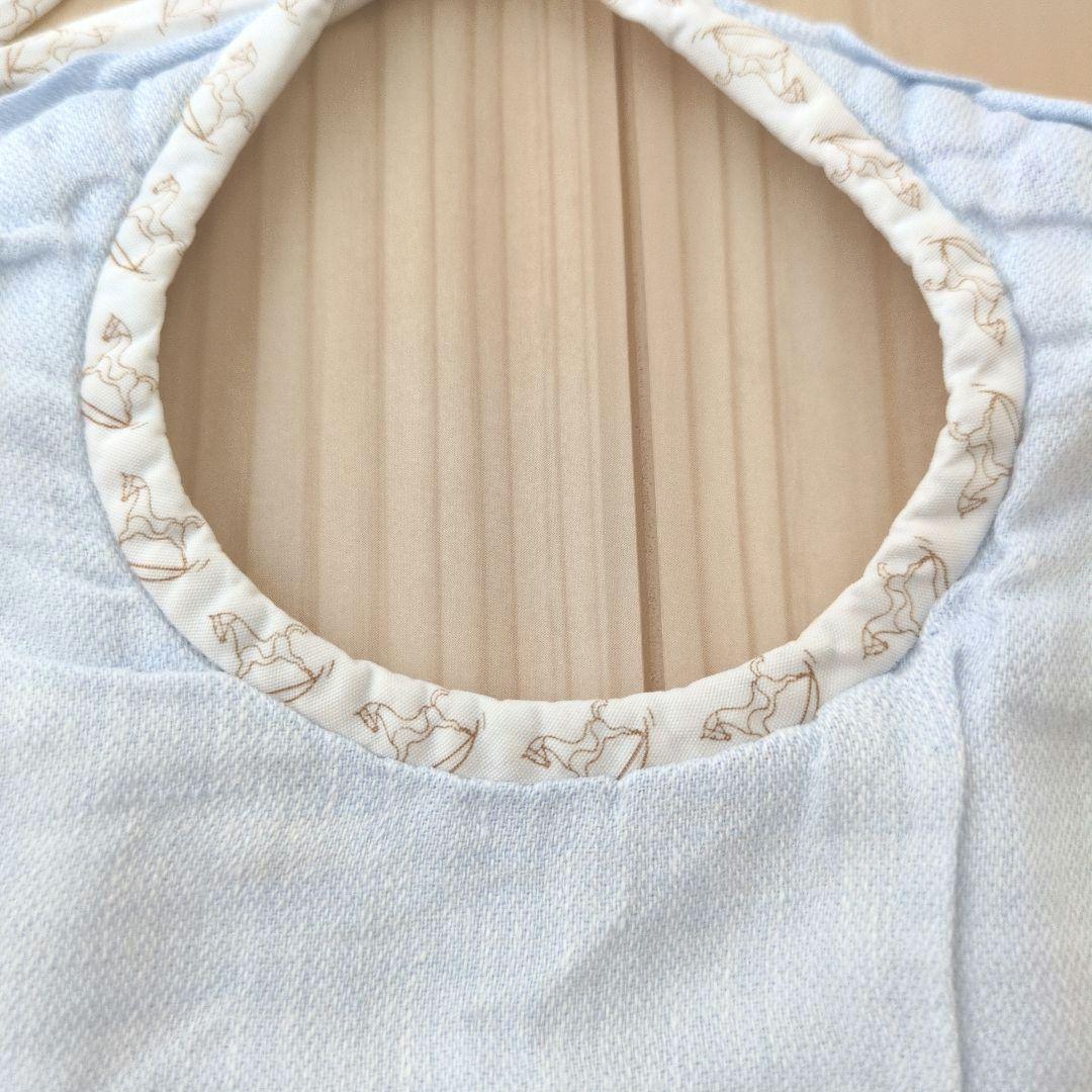 良品】HERMES水色 馬の刺繍 スタイ - メルカリ