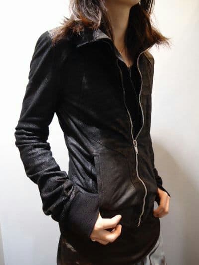 ☆リックオウエンス インターシャ レザー☆ライダース - メルカリ