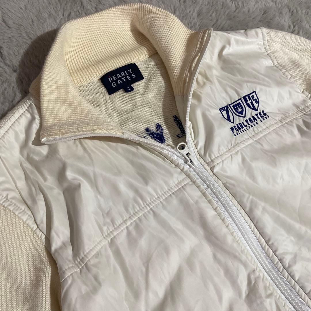 パーリーゲイツ アイボリー ジャケット ジップアップセーター ニット L