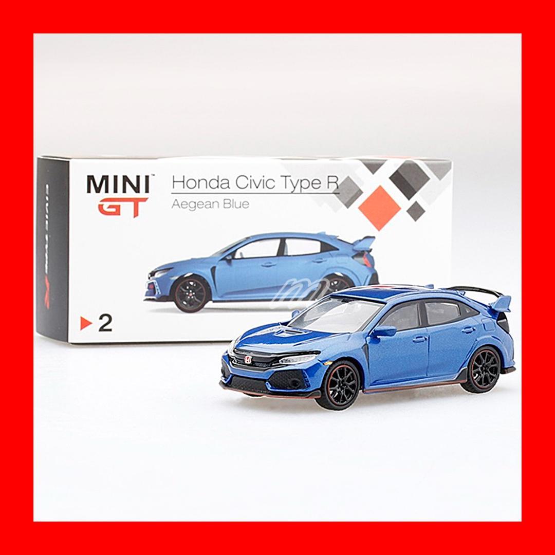MINI GT ホンダ シビック タイプ R (FK8) Aegean Blue Mini GT 2017 Honda Civic Type R (FK8) Modulo (LHD)(Aegean Blue