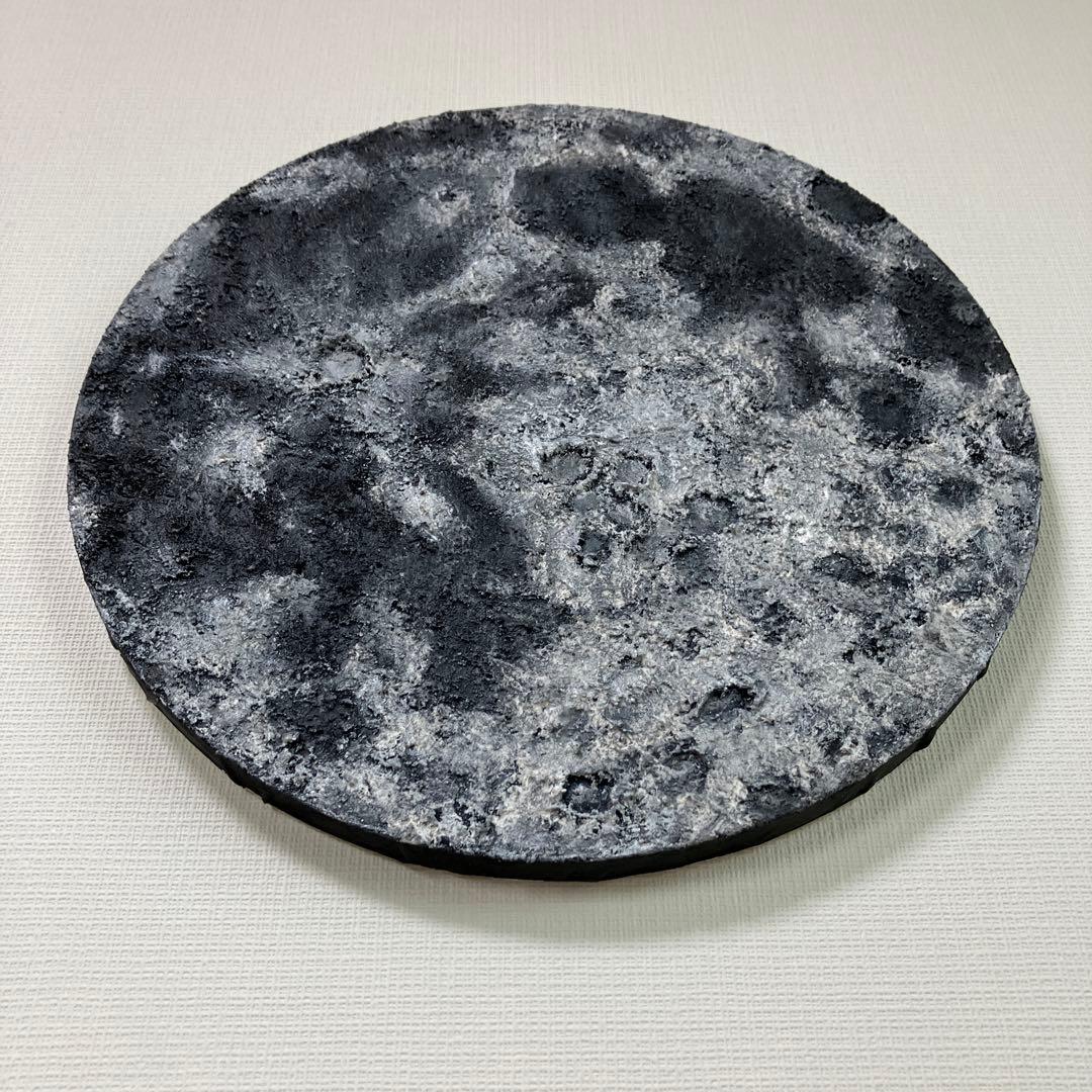 絵画　アクリル画　原画　月影　げつえい　テクスチャーアート　月　モノクロ　Ｓ.Ｉ
