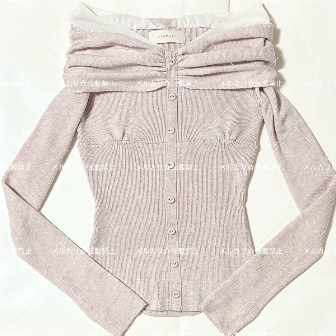 andmary Shannon tulle knit tops pink 正規品 - メルカリ