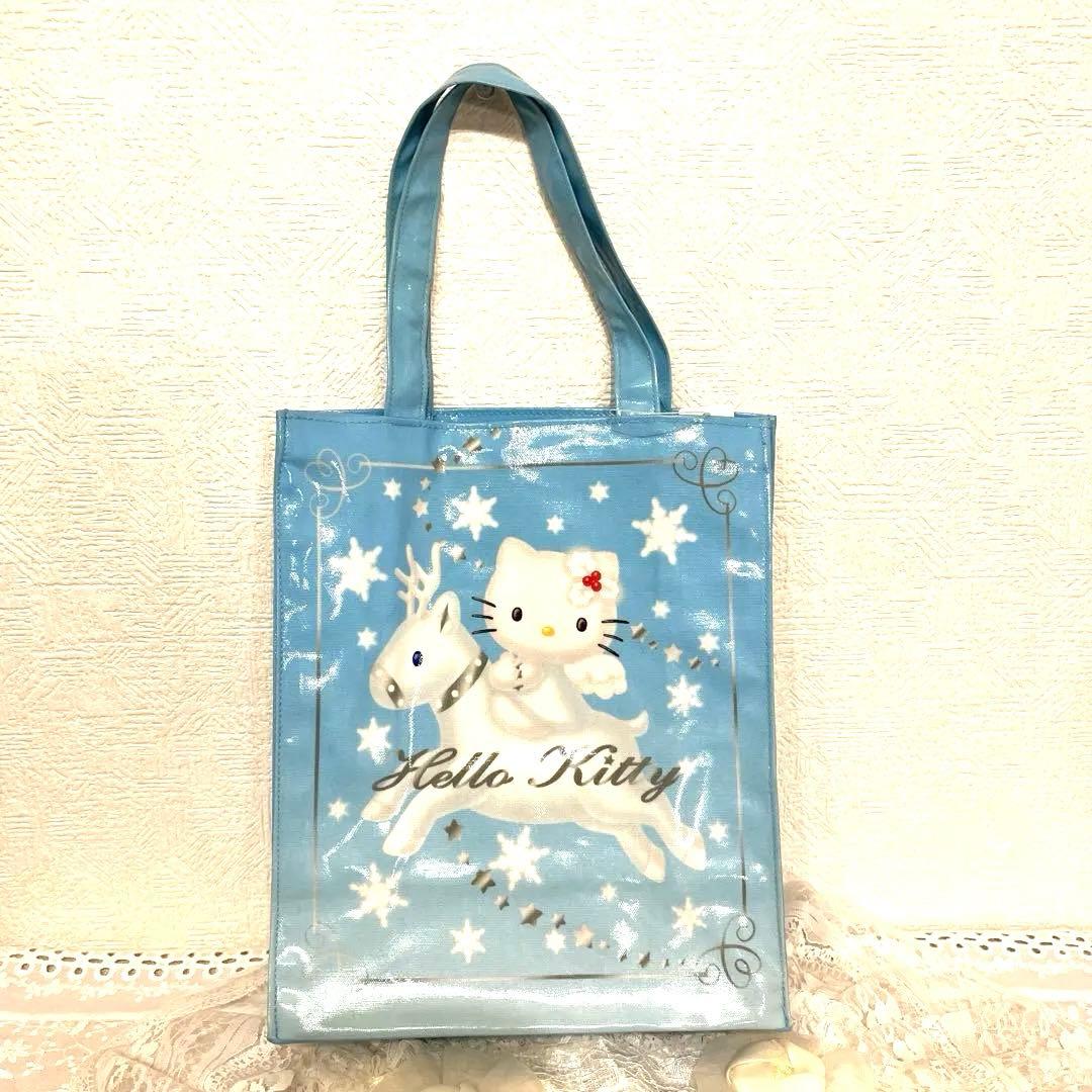 レア‼️レトロ‼️サンリオ　ハローキティ クリスマストナカイトートバッグ1999年製 サンリオ ハローキティ 50th Anniversary トートバッグ (レッド）