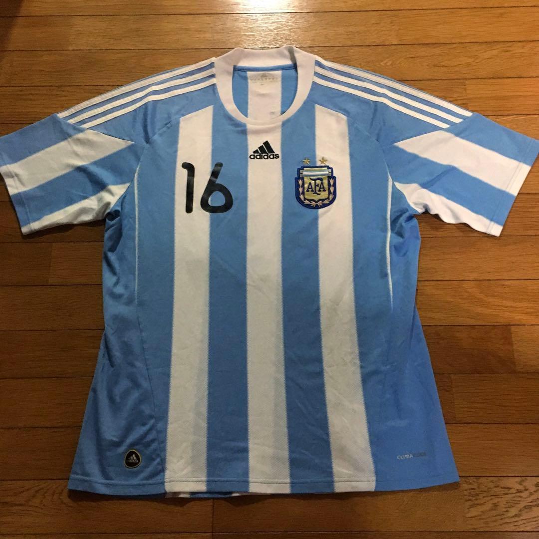 adidas アルゼンチン代表 アグエロ ユニフォーム 2010 南アフリカW杯