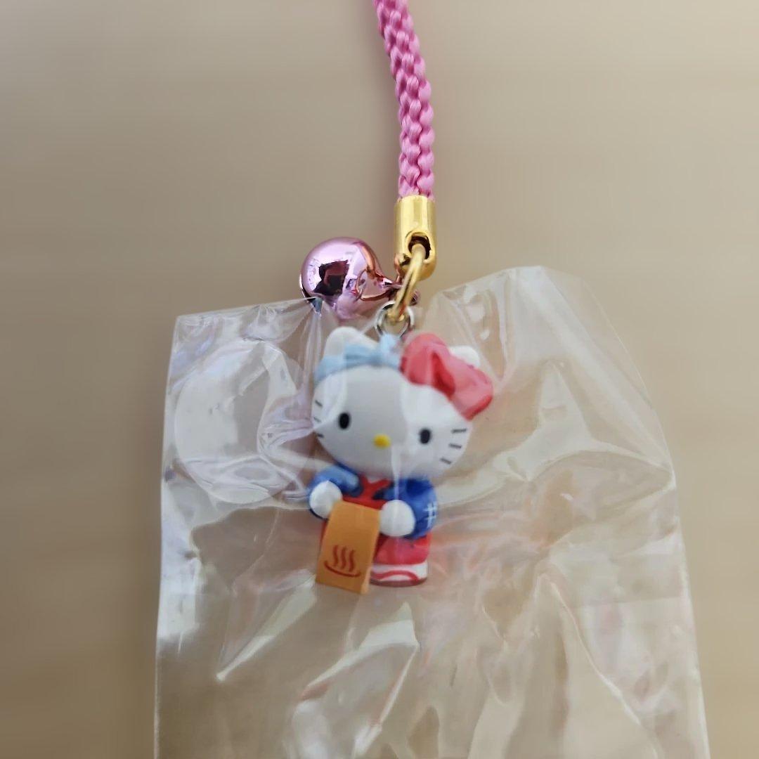 ご当地キティ】ハローキティ 群馬限定 「上州温泉」 根付けストラップ