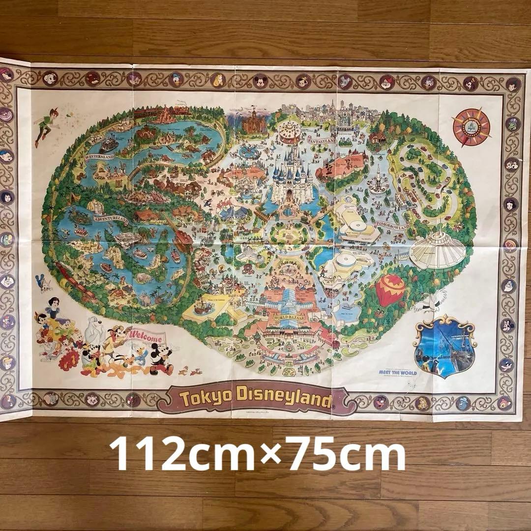 昭和レトロ】東京ディズニーランド 開園当初園内マップ ポスター 貴重