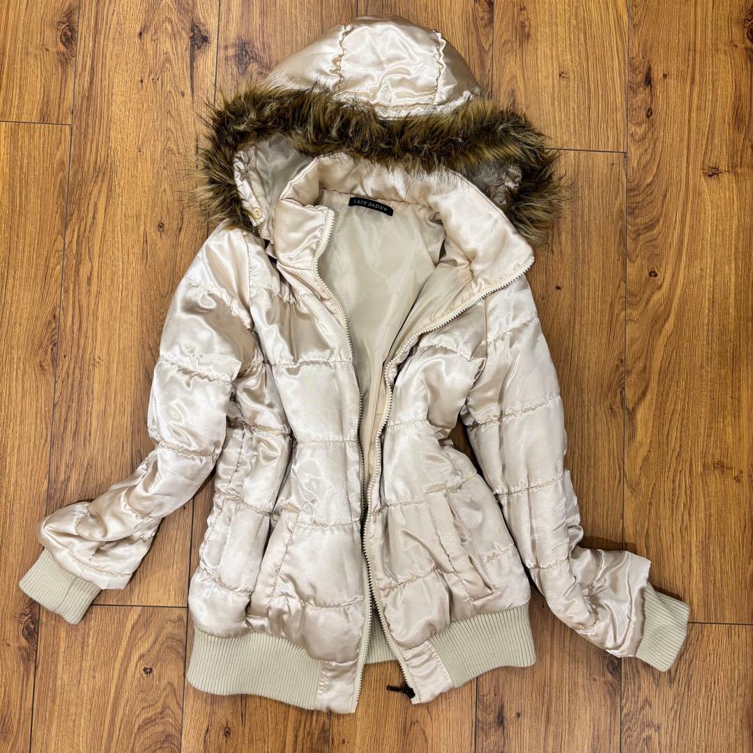 平成ギャル y2k ファーダウンジャケット 光沢 グランジ マクブリング