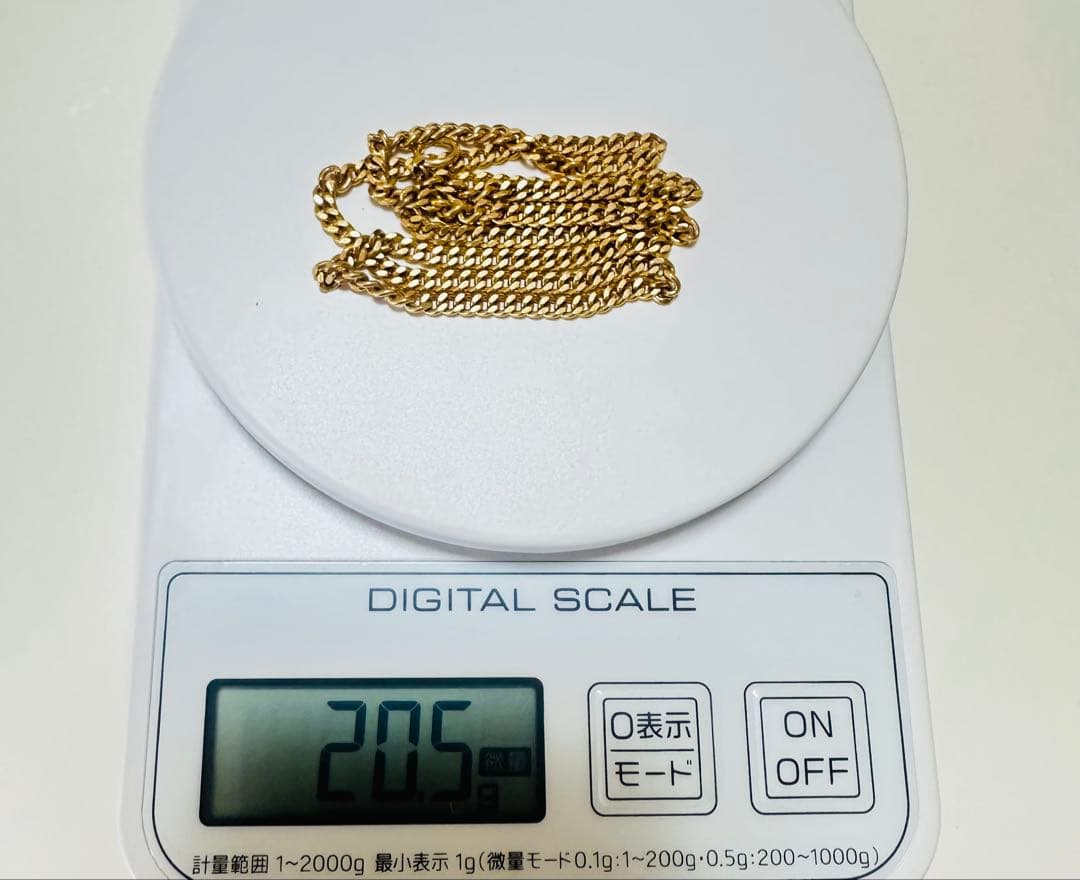 K18 ネックレス／男子、女子/ 18金 喜平 2面ダブル 50㎝ 20.5g