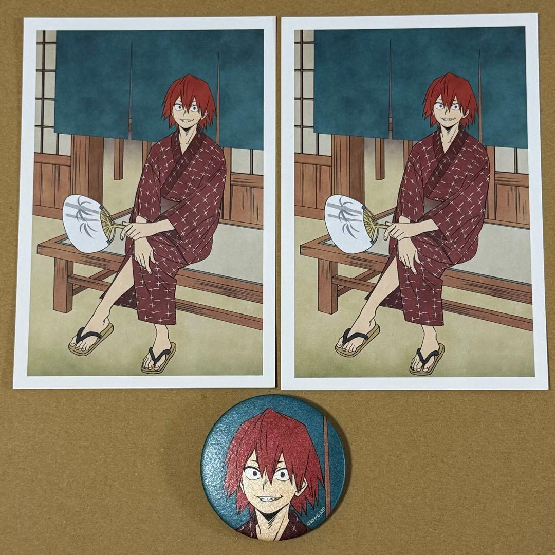 僕のヒーローアカデミア ヒロアカ 浴衣 浮世絵 切島鋭児郎 缶バッジ