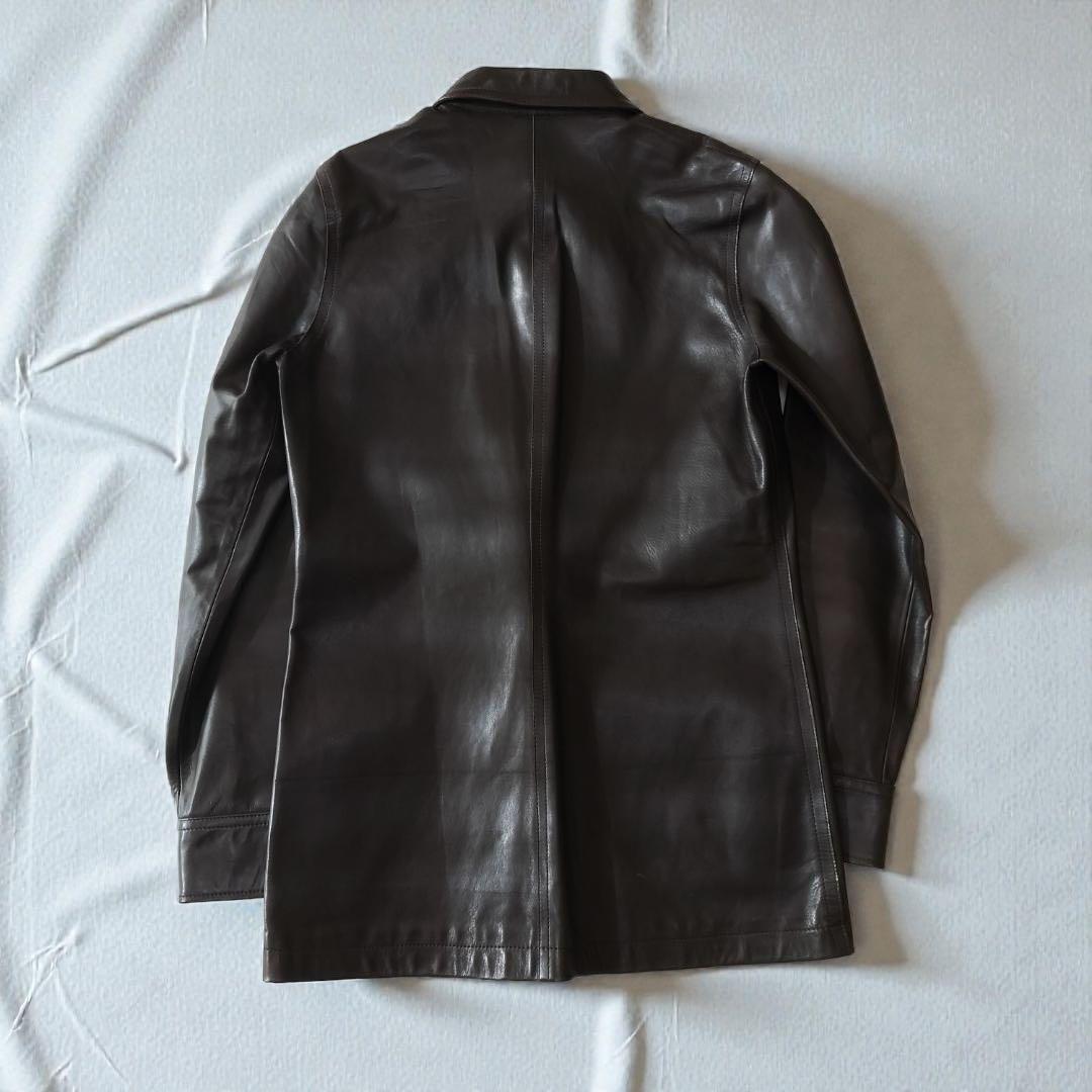 A.P.C. 馬革 レザーコート M フランス製 ダークブラウン - メルカリ