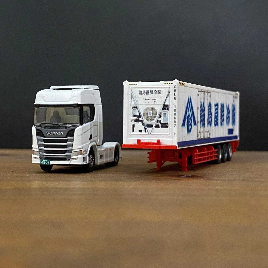 トレーラーコレクション 自作品　40ftリーファーコンテナ+スカニア　冷蔵　冷凍