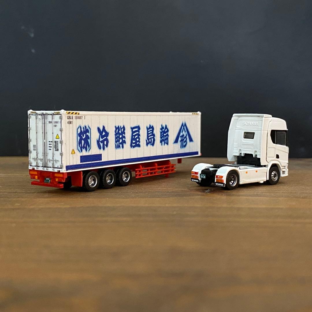 トレーラーコレクション 自作品　40ftリーファーコンテナ+スカニア　冷蔵　冷凍