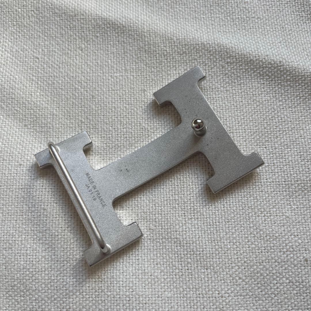 エルメスベルトバックルのみ《H》 シルバー中古32mmシルバー