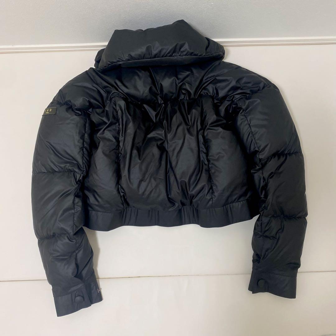 美品 タトラス ダウンジャケット 2way ショート丈 ドローコード 黒 01