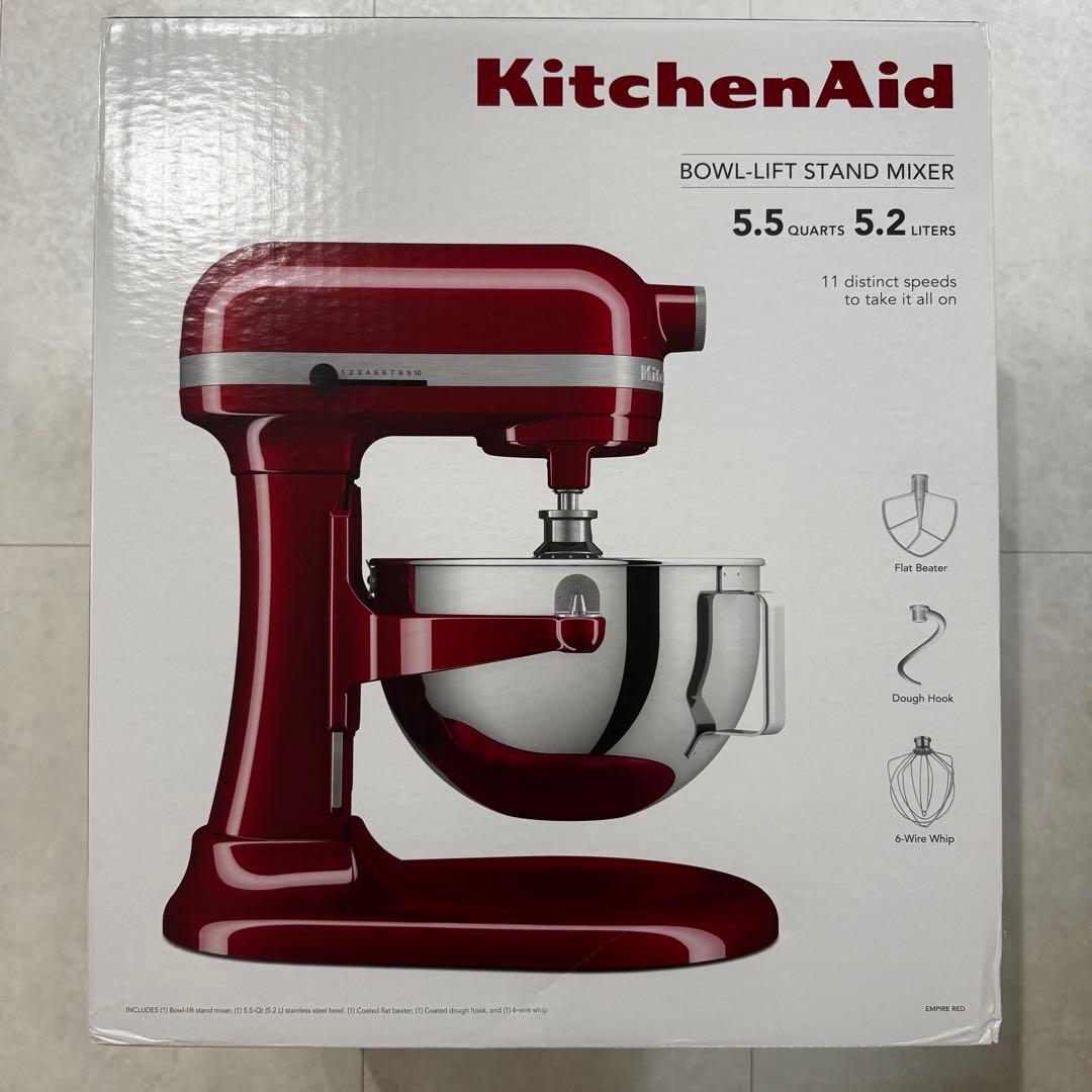 キッチンエイド スタンドミキサー ボウルリフト 5.2L レッド