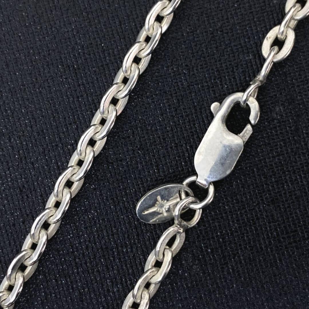 美品 SAAD シルバー 925 4mm 平あずきチェーンネックレス 50cm - メルカリ