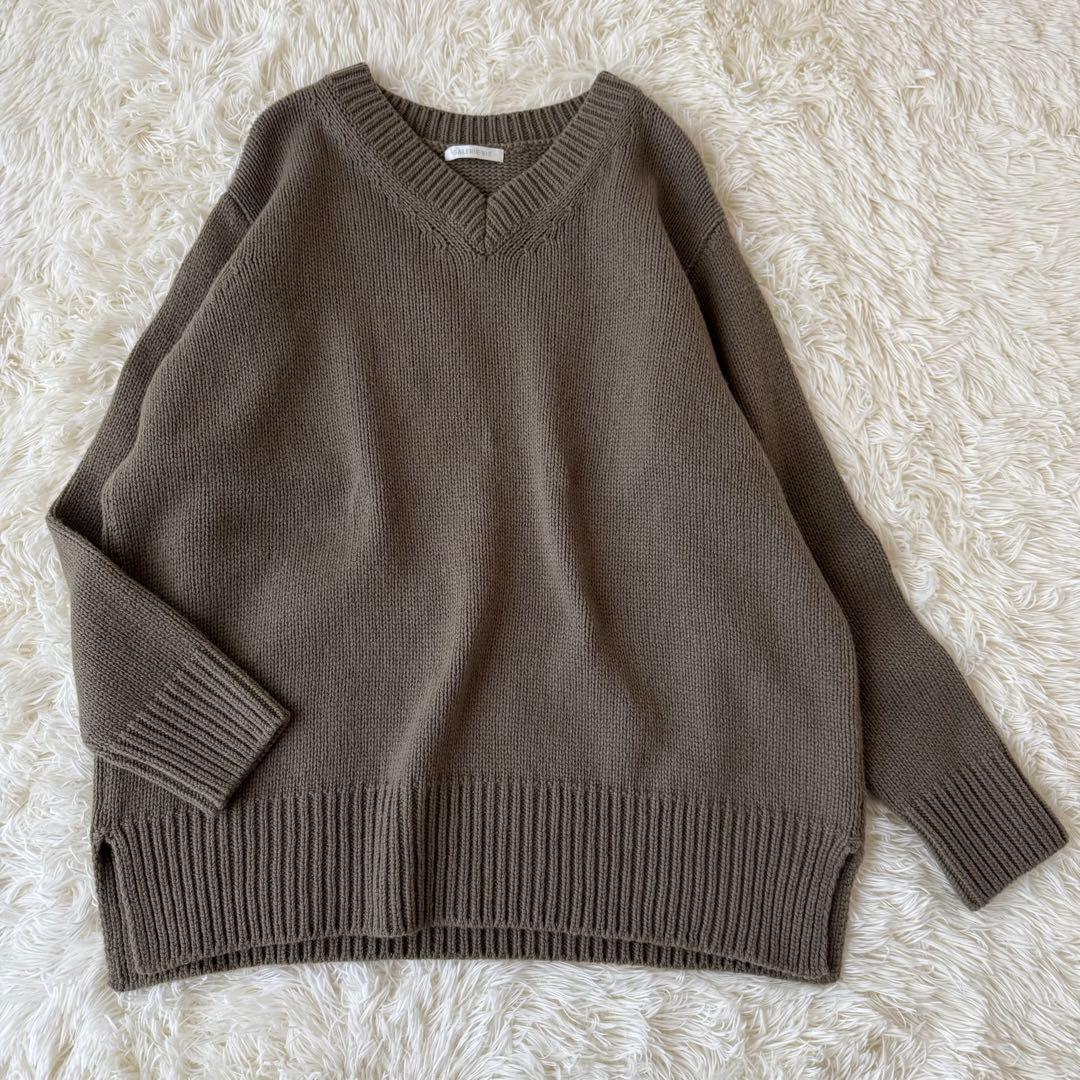 美品✨完売色✨ギャルリーヴィー ファインウールVネックプルオーバー ニット ファインウール Vネックプルオーバー（ニット/セーター）｜GALERIE VIE