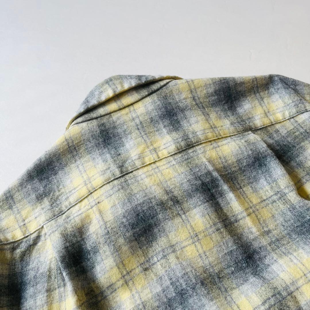 Pendleton 1950s ウールボードシャツ USA製 L 黄色 黒 - メルカリ