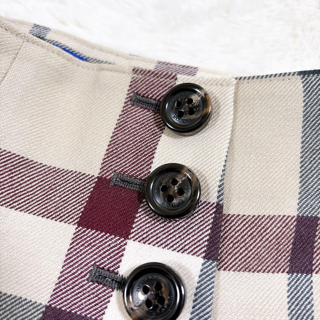 バーバリーブルーレーベル ノバチェック柄キュロットスカート ショート