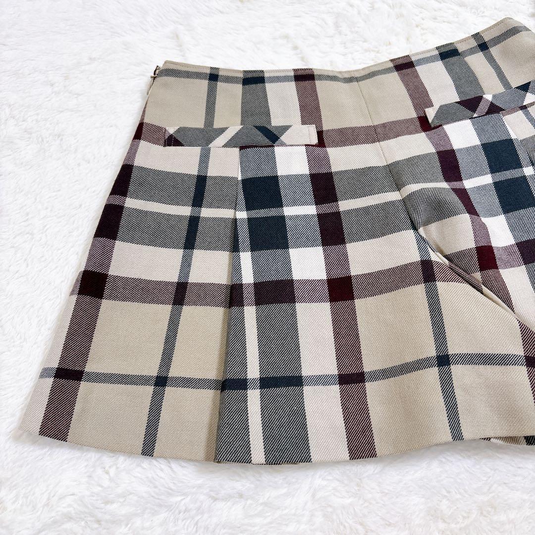 バーバリーブルーレーベル ノバチェック柄キュロットスカート ショート