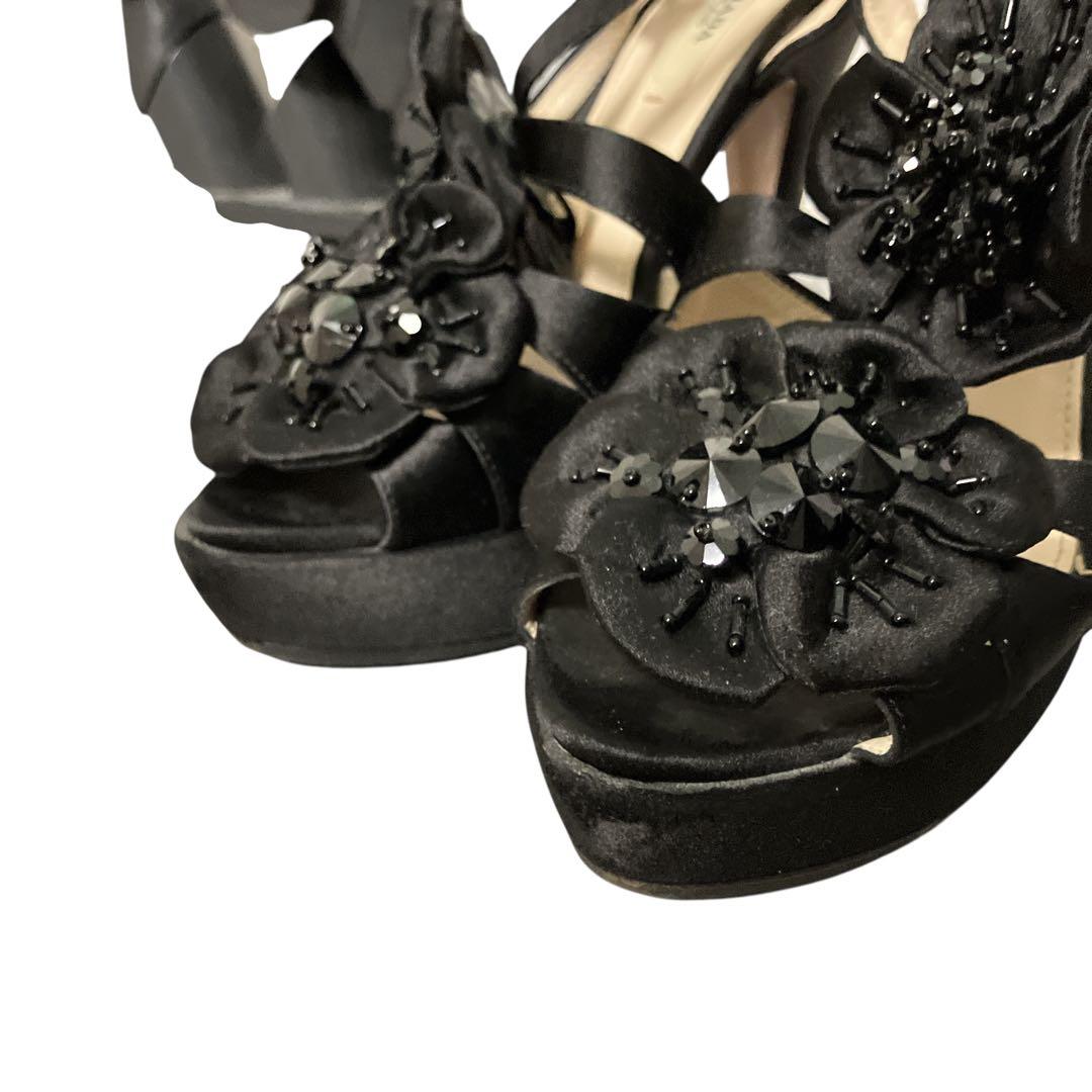 212 PRADA プラダ ビジュフラワー ハイヒール パンプス 花 - メルカリ