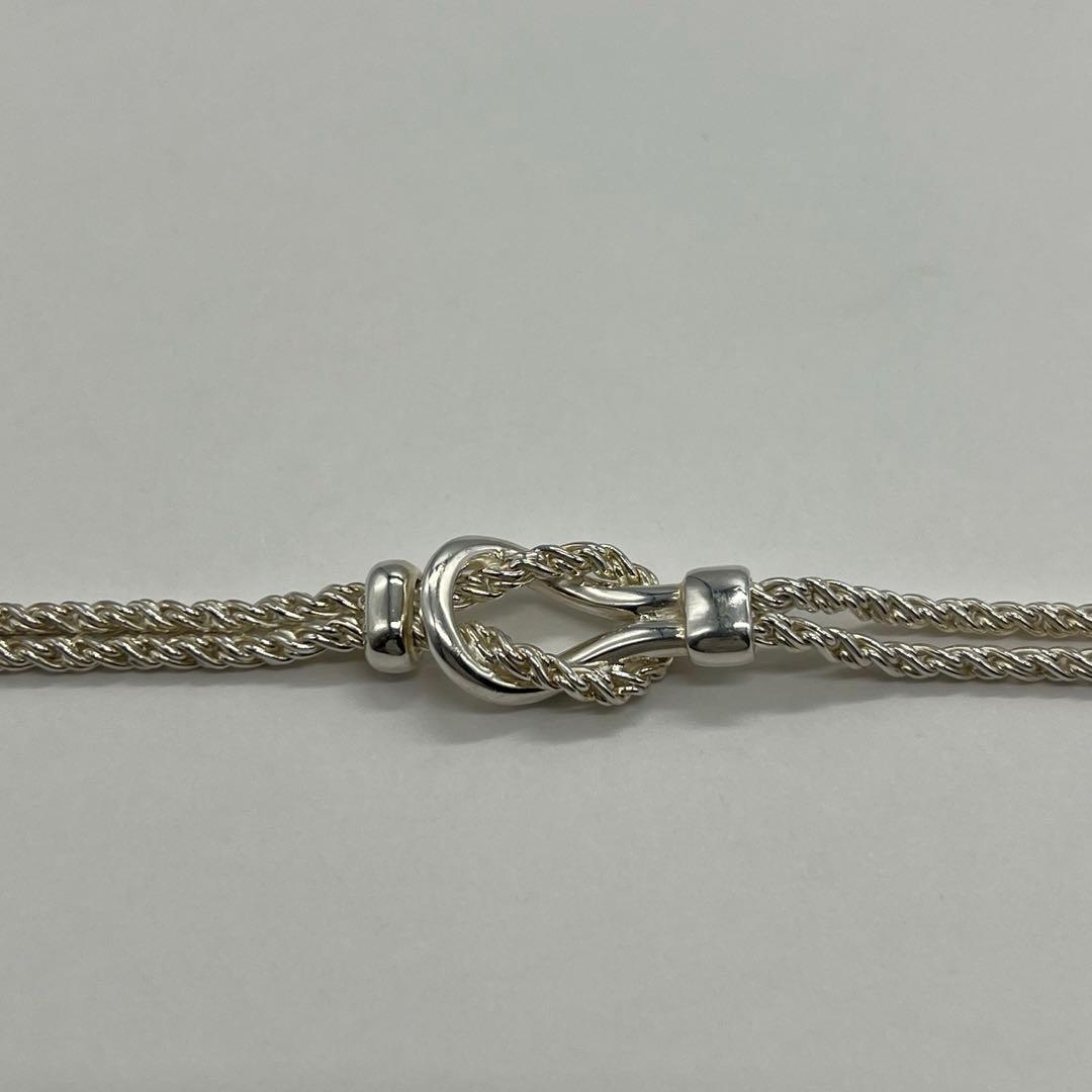 ティファニー TIFFANY ダブルロープセンターノット ブレスレットSV925