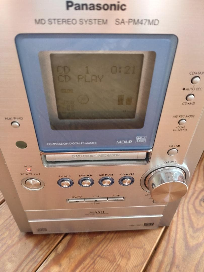 ジャンク】Panasonic MD/CD/カセットステレオ SC-PM47MD - メルカリ